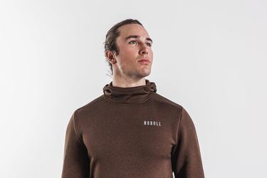 Nobull Performance Men's Hoodie Coffee | Australia (BI4619)